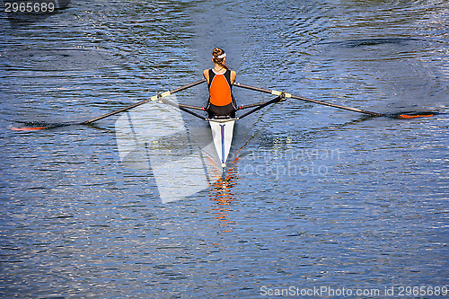 Image of Woman in a boat