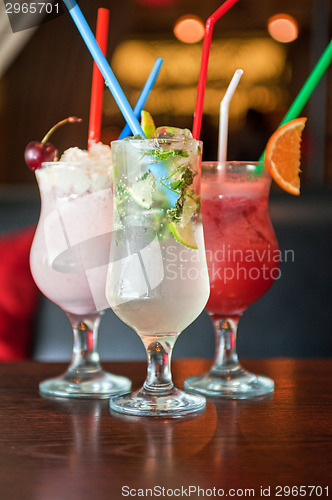 Image of three healthy nonalcoholic cocktails