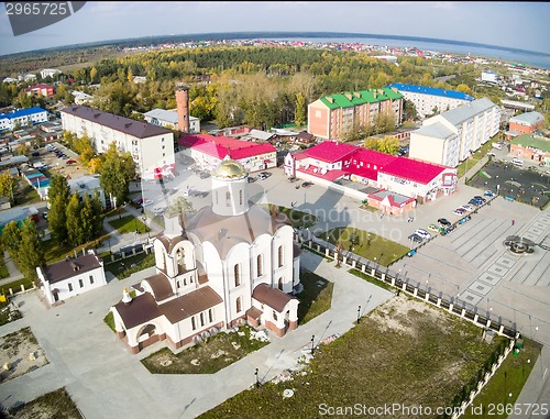 Image of Aerial view on St.Nicholas church in Borovskiy