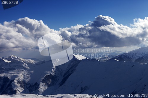 Image of Evening sunlight mountains