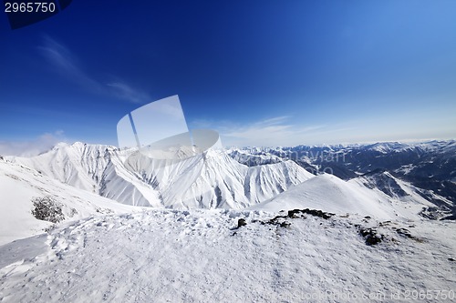 Image of Winter mountains and blue sky
