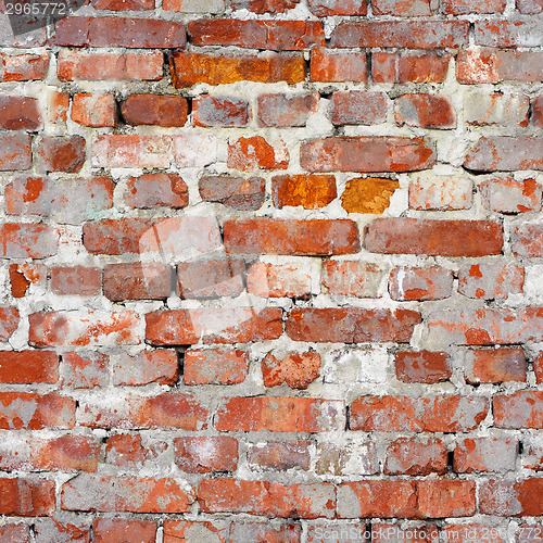 Image of Seamless texture of an old brick wall. Grunge architecture patte