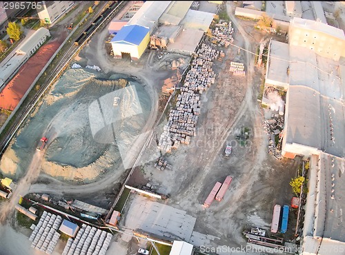 Image of Aerial view on JSC Tyumennerud plant. Russia