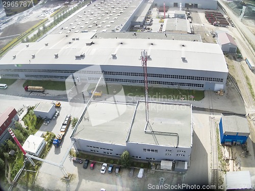 Image of Aerial view on JSC Tyumenstalmost plant. Russia