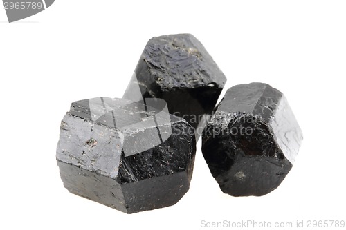 Image of schorl mineral isolated 