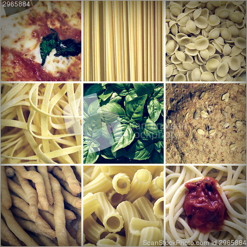 Image of Retro look Italian food collage