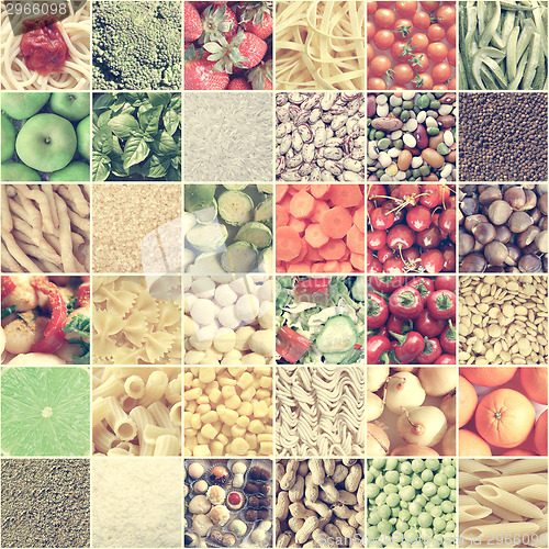Image of Retro look Food collage