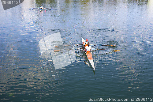 Image of Two Women Rower in a boat