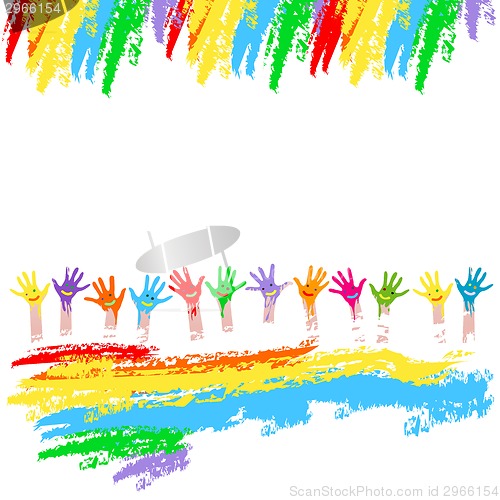 Image of colorful hands 