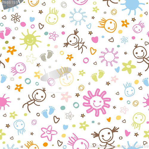 Image of baby seamless pattern