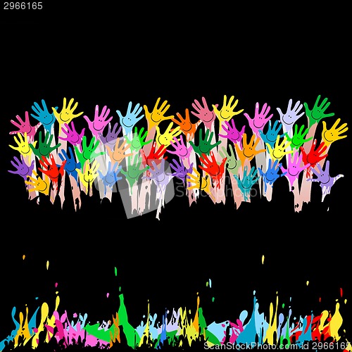 Image of colorful hands 