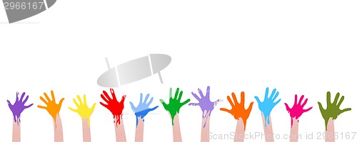 Image of colorful hands 