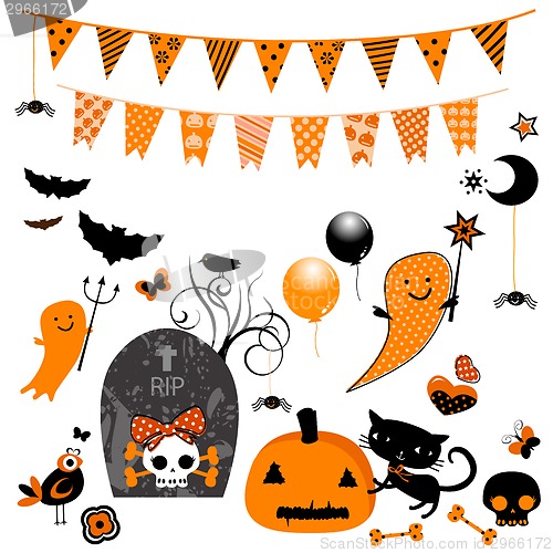 Image of halloween cute elements