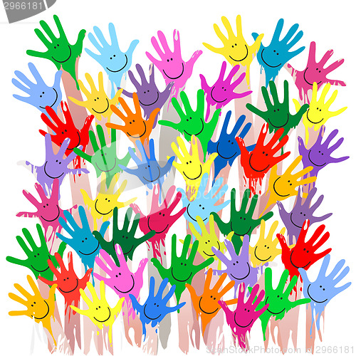 Image of colorful hands 