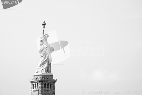 Image of The Statue of Liberty against a sky
