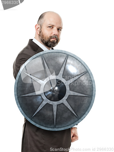 Image of business man shield