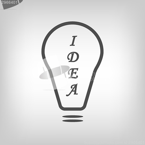 Image of Bulb with idea text