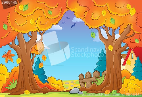 Image of Autumn tree theme composition 1