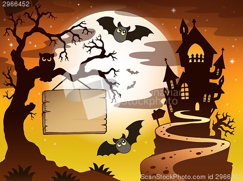 Image of Theme with Halloween silhouette 3