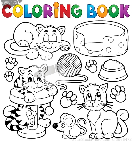 Image of Coloring book cat theme collection