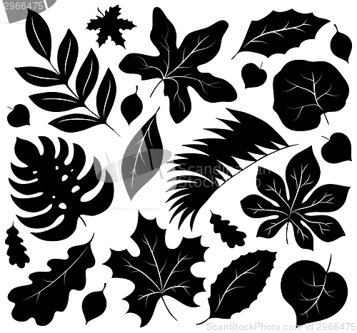 Image of Leaves silhouettes collection 1