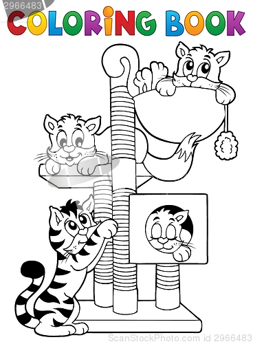 Image of Coloring book cat theme 1