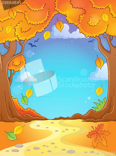 Image of Autumn tree theme composition 2