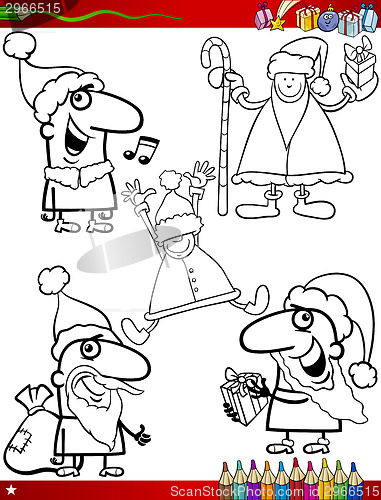 Image of christmas themes coloring page