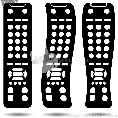 Image of silhouettes of TV remote