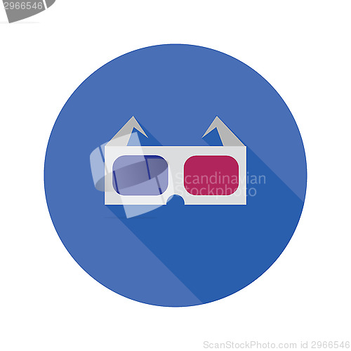 Image of 3d glasses flat icon