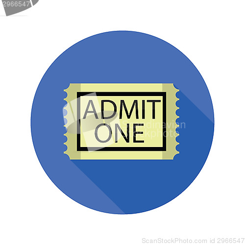 Image of cinema ticket flat icon