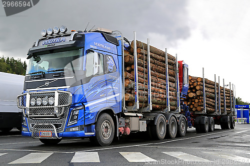 Image of Volvo FH16 700 Timber Truck and Log Trailer