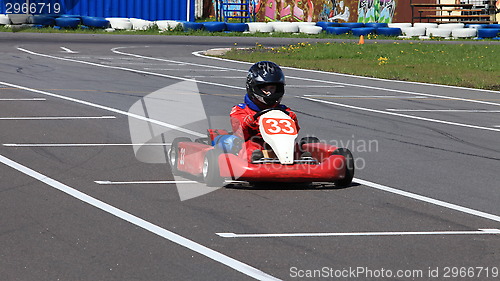 Image of racer Go-kart front view