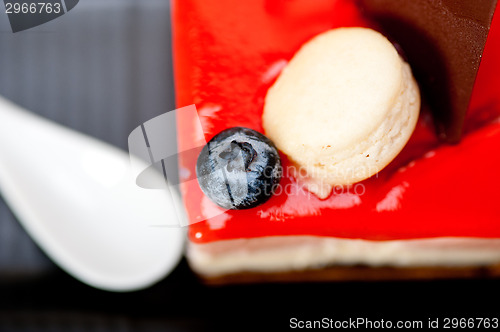Image of fresh strawberry yogurt mousse