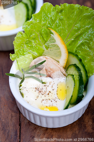 Image of fresh garlic cheese dip salad