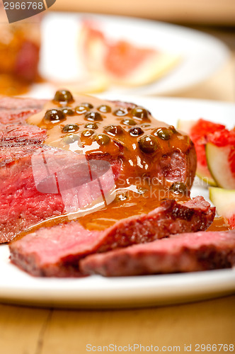 Image of green peppercorn beef filet mignon