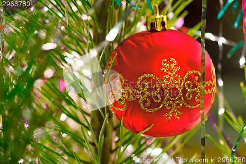 Image of 	Beautiful decorations for the Christmas tree