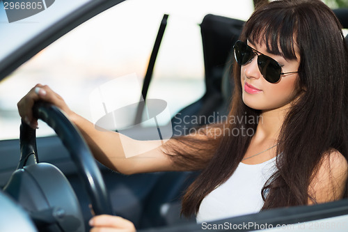 Image of Pretty thoughtful brunette