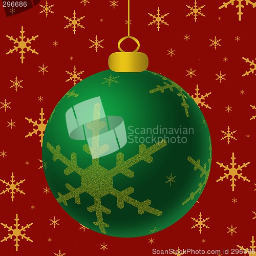 Image of Green Ornament Gold Accents