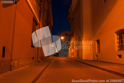 Image of Vilnius street at night