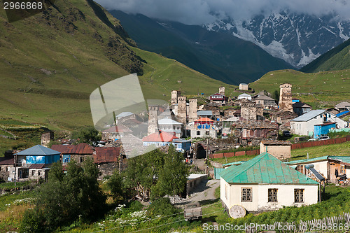 Image of Towers in mountain village