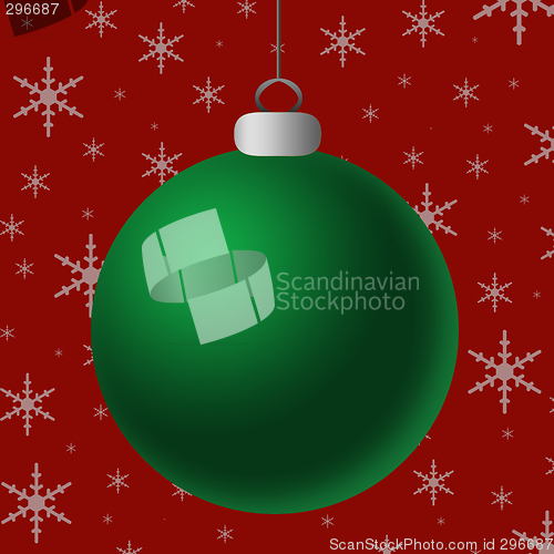 Image of Blank Green Silver Ornament