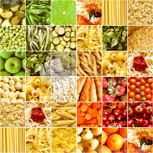 Image of Retro look Food collage