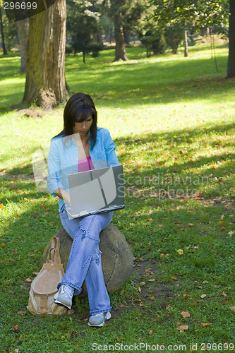 Image of Outdoor computer work
