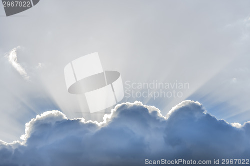 Image of Cloud with sunbeams