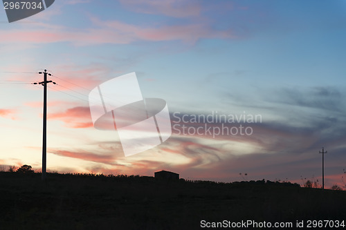 Image of Sunset landscape Tuscany