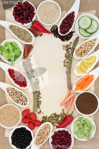 Image of Diet Food Abstract Border