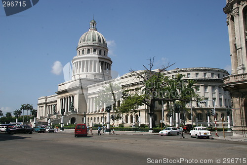 Image of El Capitolio, or the National Capitol Building in Havana, Cuba,