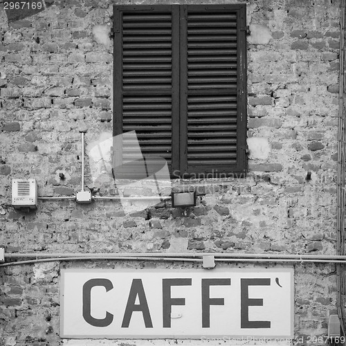 Image of Coffee sign in Italy