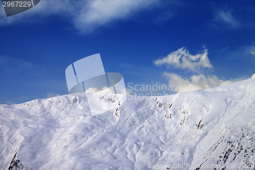 Image of View on off-piste slope in early morning